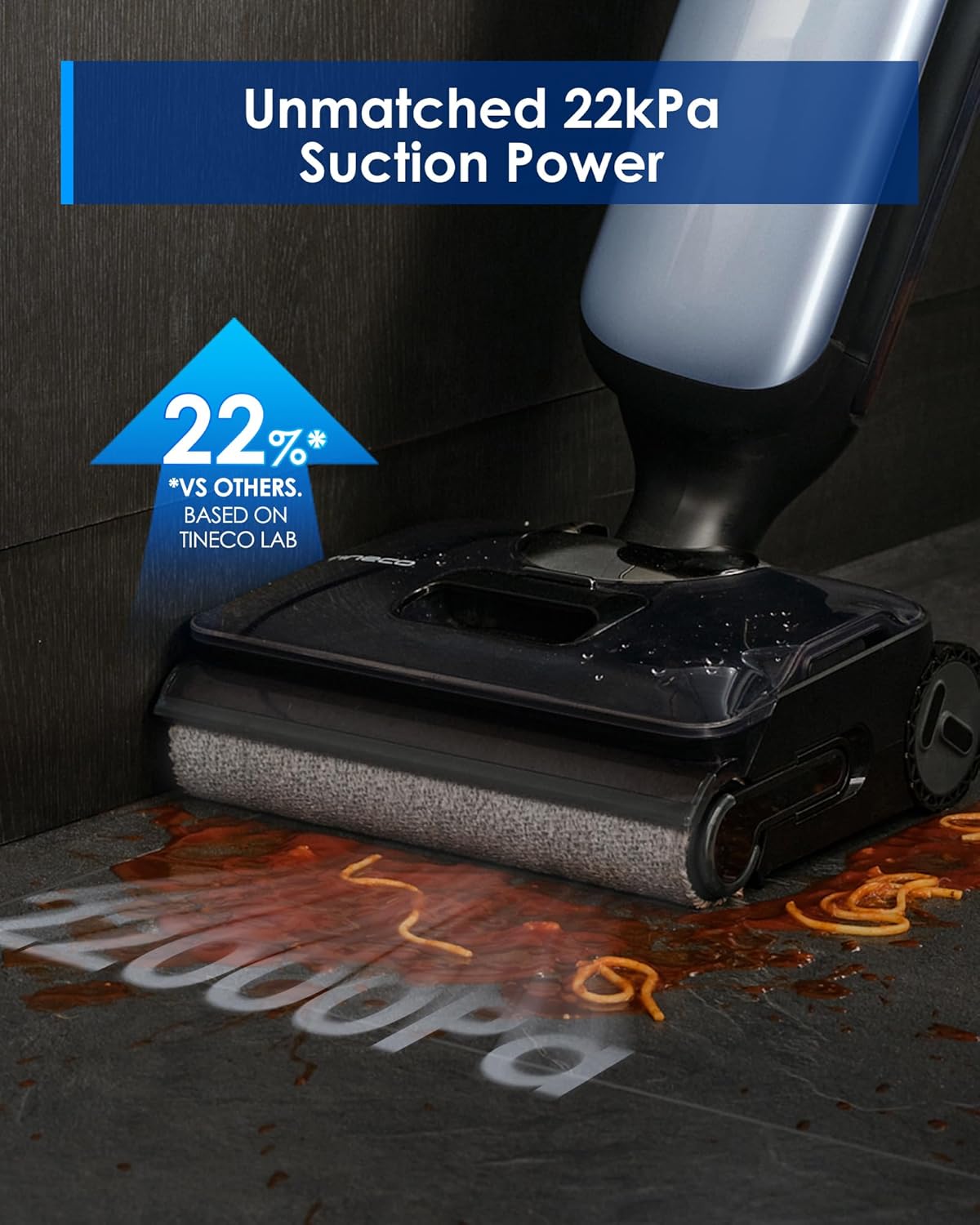Tineco Floor One S9 Artist Pro Wet Dry Vacuum Cleaner, 22kPa Suction, 360° SmoothDrive, Anti-Tangle Design, 185°F Flashdry, 75 Min Runtime, Dual-Edge Cleaning, 180° Lay-Flat