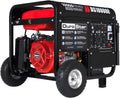 DuroStar DS10000E Gas Powered Portable Generator-10000 Watt Electric Start-Home Back Up & RV Ready, 50 State Approved, Red/Black