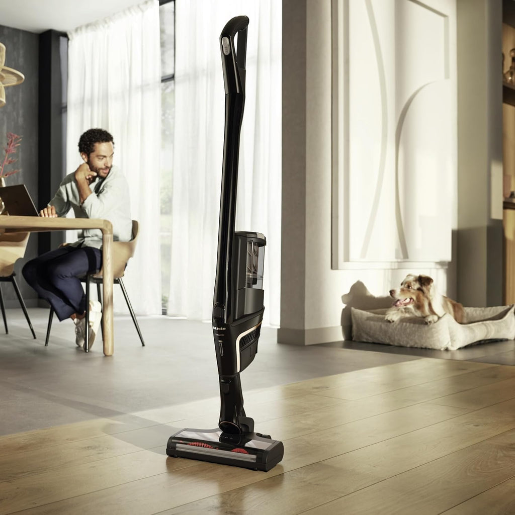 Miele Triflex HX2 Cat & Dog Self-Standing Cordless Stick Vacuum Cleaner 60 min runtime,Obsidian Black / Rose Gold