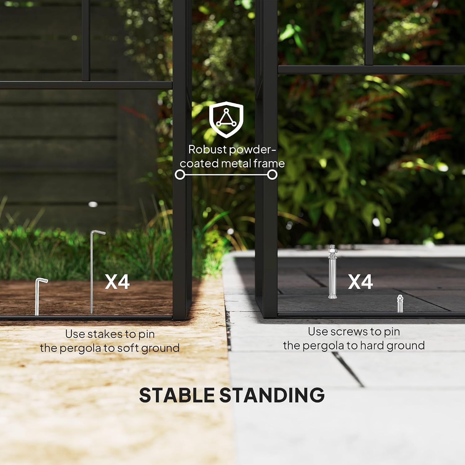 Outsunny 10' x 10' Outdoor Pergola Canopy, Metal Patio Canopy with Weather-Resistant Fabric and Drainage Holes for Backyard, Garden, Porch, Beach, Cream White