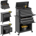 Tool Chest, 8 Drawers Rolling Tool Chest with Wheels, Removable Cabinet Storage Tool Box with Hooks and Liners,Universal Lockable Wheels, Metal Tool Storage Cart, Tool Box for Garage, Workshop