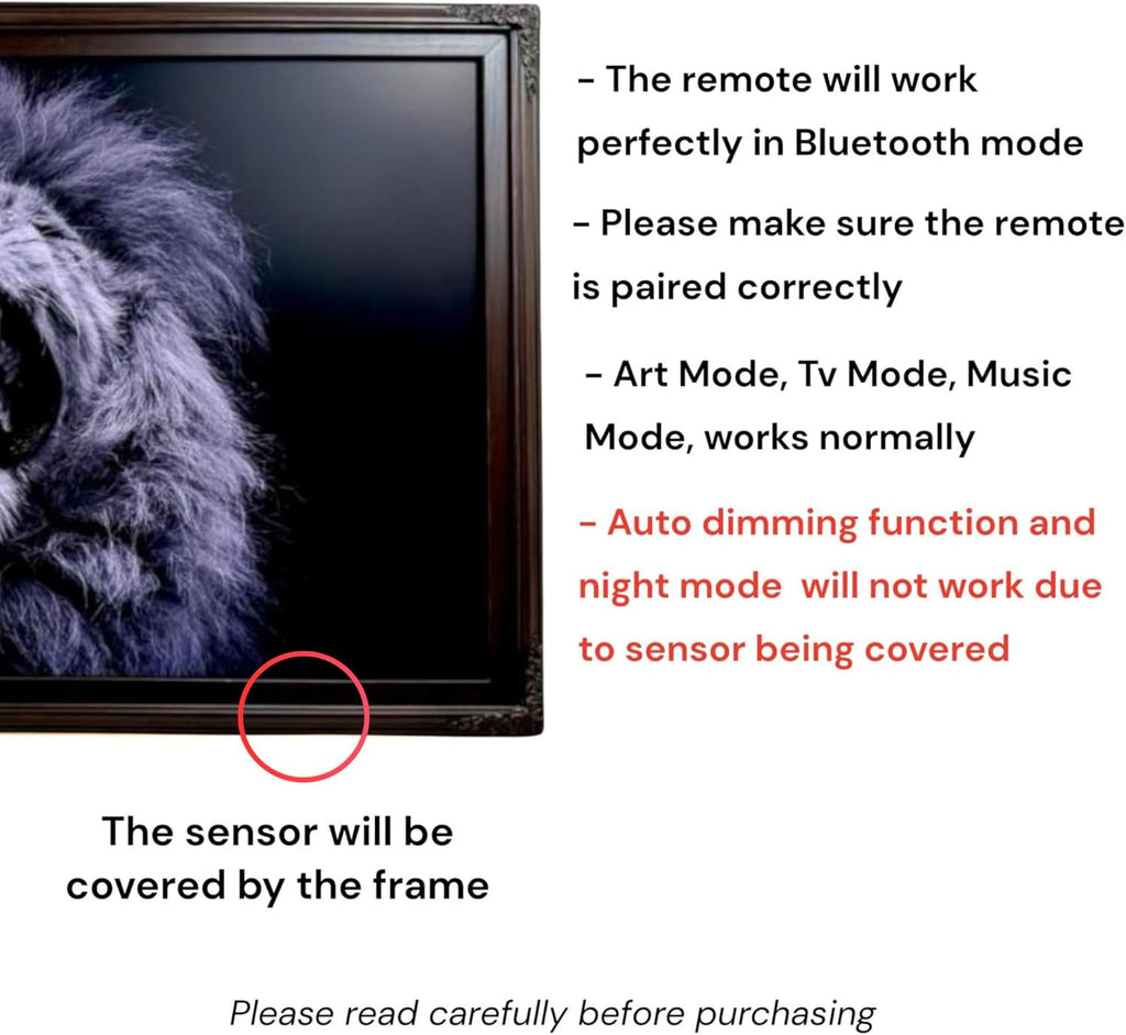 32, 43, 50 & 55 Inch Handmade wood ornate TV Frame for Samsung The Frame TV. Dark Walnut Finish (not for use with other models) (55 INCH)