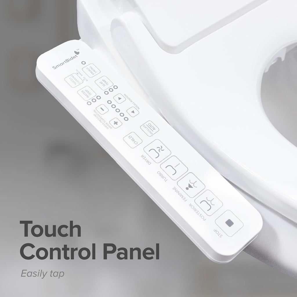 SmartBidet® SB-2600 Electric Smart Bidet™ Seat Unlimited Hot Water - Electronic Heated Toilet Seat with Warm Air Dryer and Temperature Controlled Wash Functions - Elongated