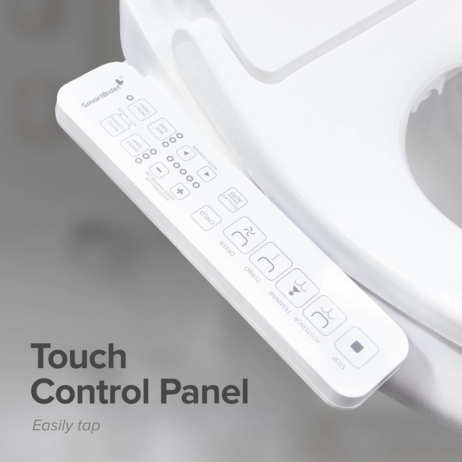 SmartBidet® SB-2600 Electric Smart Bidet™ Seat Unlimited Hot Water - Electronic Heated Toilet Seat with Warm Air Dryer and Temperature Controlled Wash Functions - Elongated