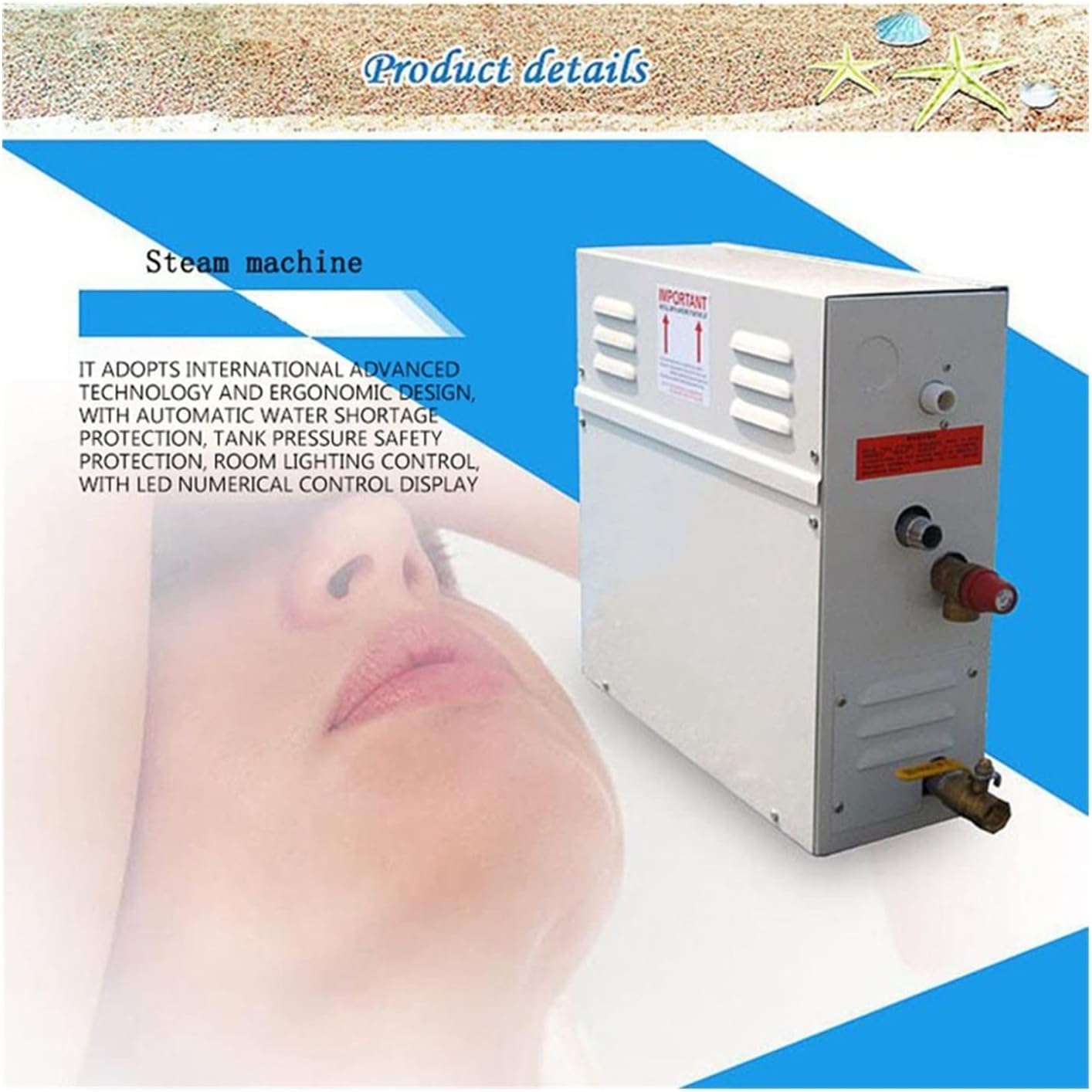 Steam Shower Generator Kit 6KW Home Use Steam Machine Steam Generator Sauna Dry Stream Furnace Wet Steam Steamer Digital Controller Detox