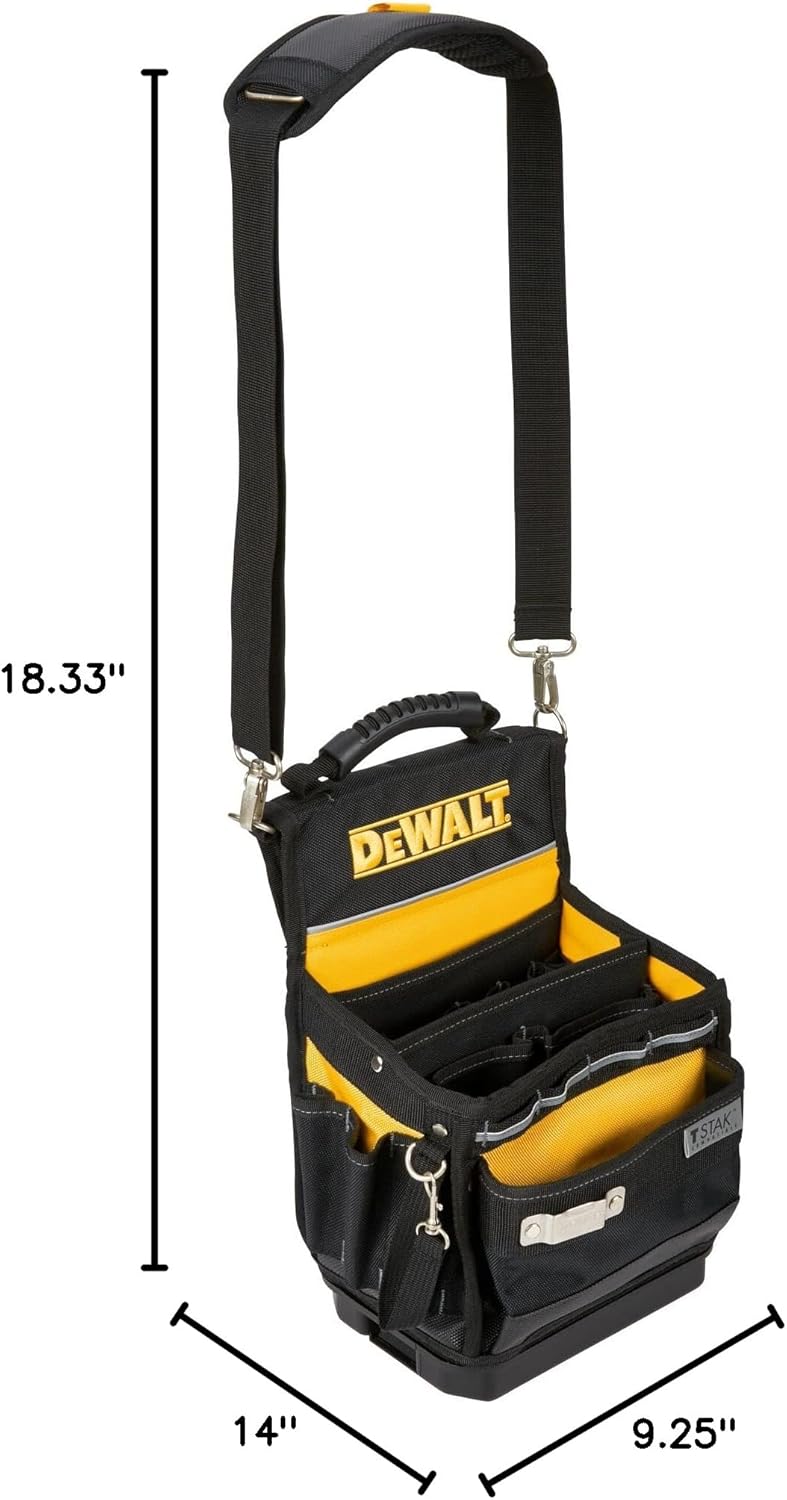 DEWALT Tool Bag, Easy Access Small Tool Pouch with Hard Bottom and Carrying Strap (DWST17624) (Pack of 4)