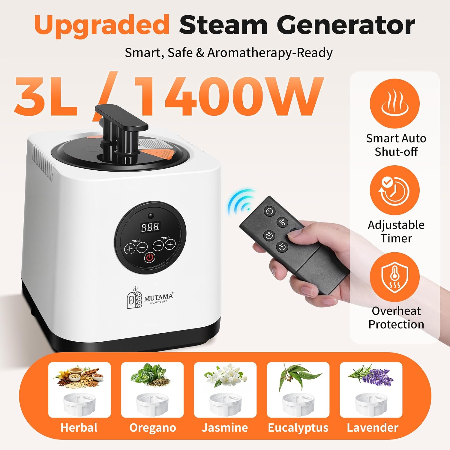 Sauna Box, 3L Portable Steam Sauna Tent for Home & Indoor Use, 1400w Personal Sauna Pod, Remote Control, Folding Chair, 15 Levels, 99-Min Timer,32' x 32' x 71'