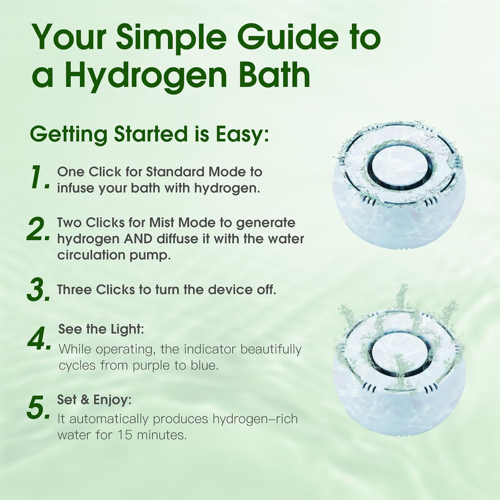 Lovinity Hydrogen Bath Generator,Home H2 Bath Device(Foot Bath & Facial Skincare)(Portable Hydrogen Water Machine) Ideal Gift for Health & Skin Care, White