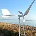 3KW Wind Turbine Generator Kit 3000W 48V with 3 Blades with MPPT Charge Controller Wind Power Generator Windmill for Hybrid Solar Wind System
