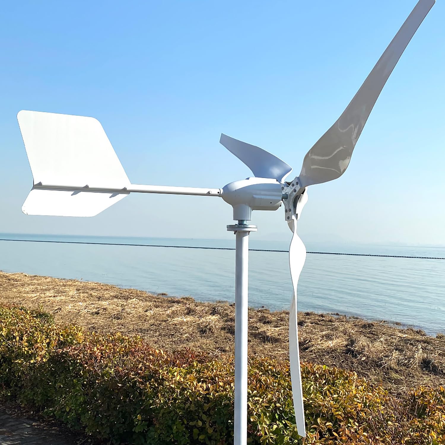 3KW Wind Turbine Generator Kit 3000W 48V with 3 Blades with MPPT Charge Controller Wind Power Generator Windmill for Hybrid Solar Wind System