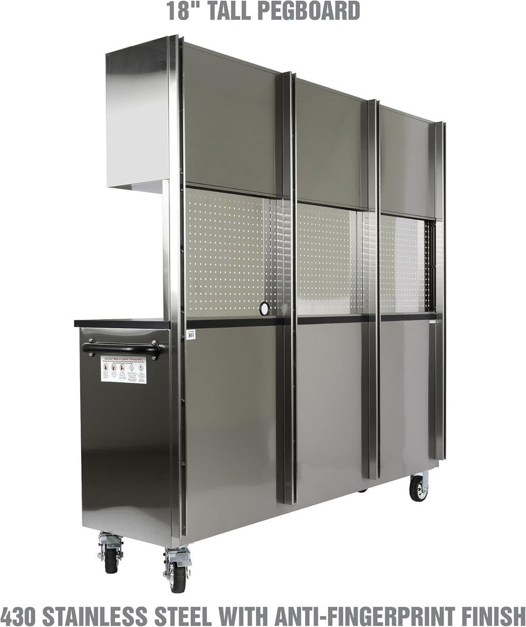 OEMTOOLS OEM24615 72 Inch 11-Drawer Garage Storage Cabinet System, Gifts for Men, Dad Gifts, Rolling Tool Chest, Mobile Workstation Tool Box with Drawers for Garage
