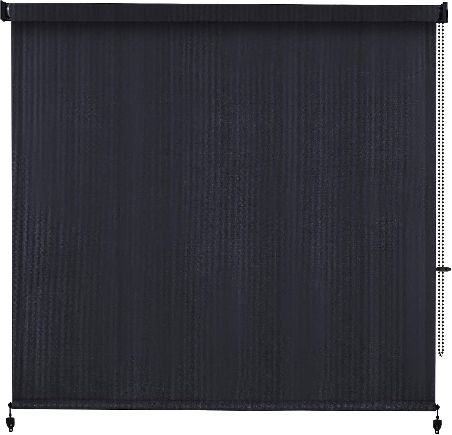 VICLLAX Outdoor Roller Shade (10' W×8' L), Patio Corded Roller Blinds, Exterior Roll Up Shade with Spliced Design for Patio Porch Gazebo, Graphite