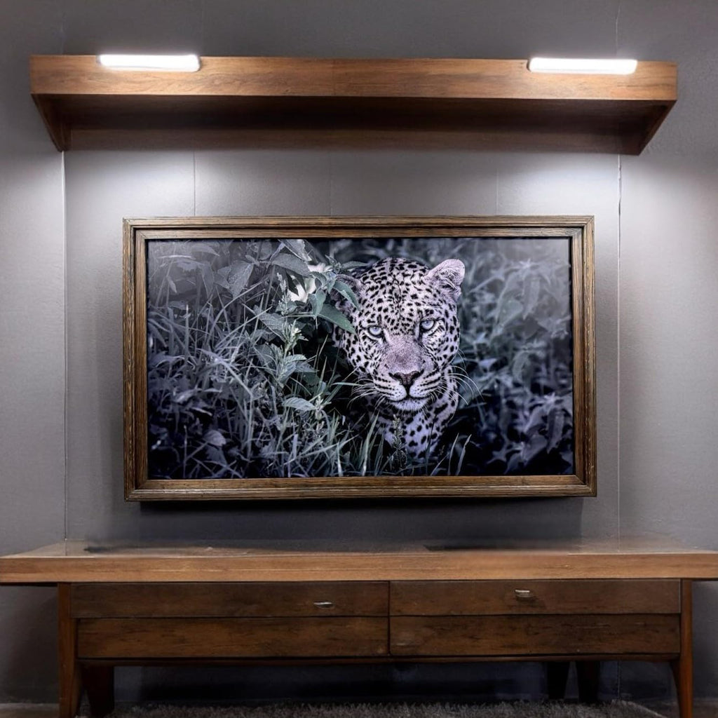 32,43,50,& 55 Inch Handcrafted TV frame for Samsung The Frame TV, Rustic Dark Wood Stain (not for use with other tv models) (32 INCH)