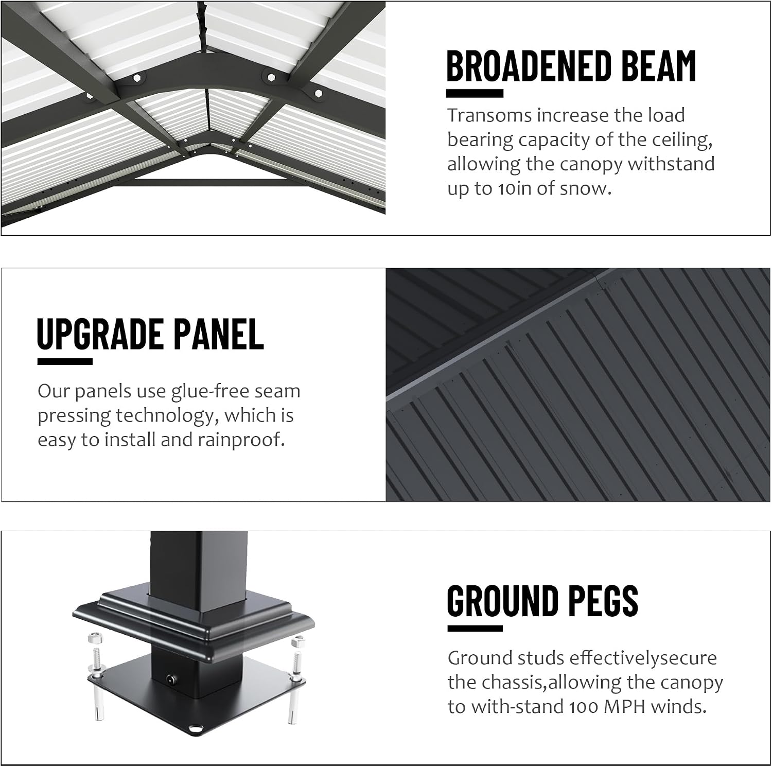 12x20x8.7 FT Heavy Duty Metal Carport, Galvanized Steel Roof Outdoor Car Shelter Garage, Waterproof All Weather Car Canopy for Car Pickup Truck Boat Tractor, Grey