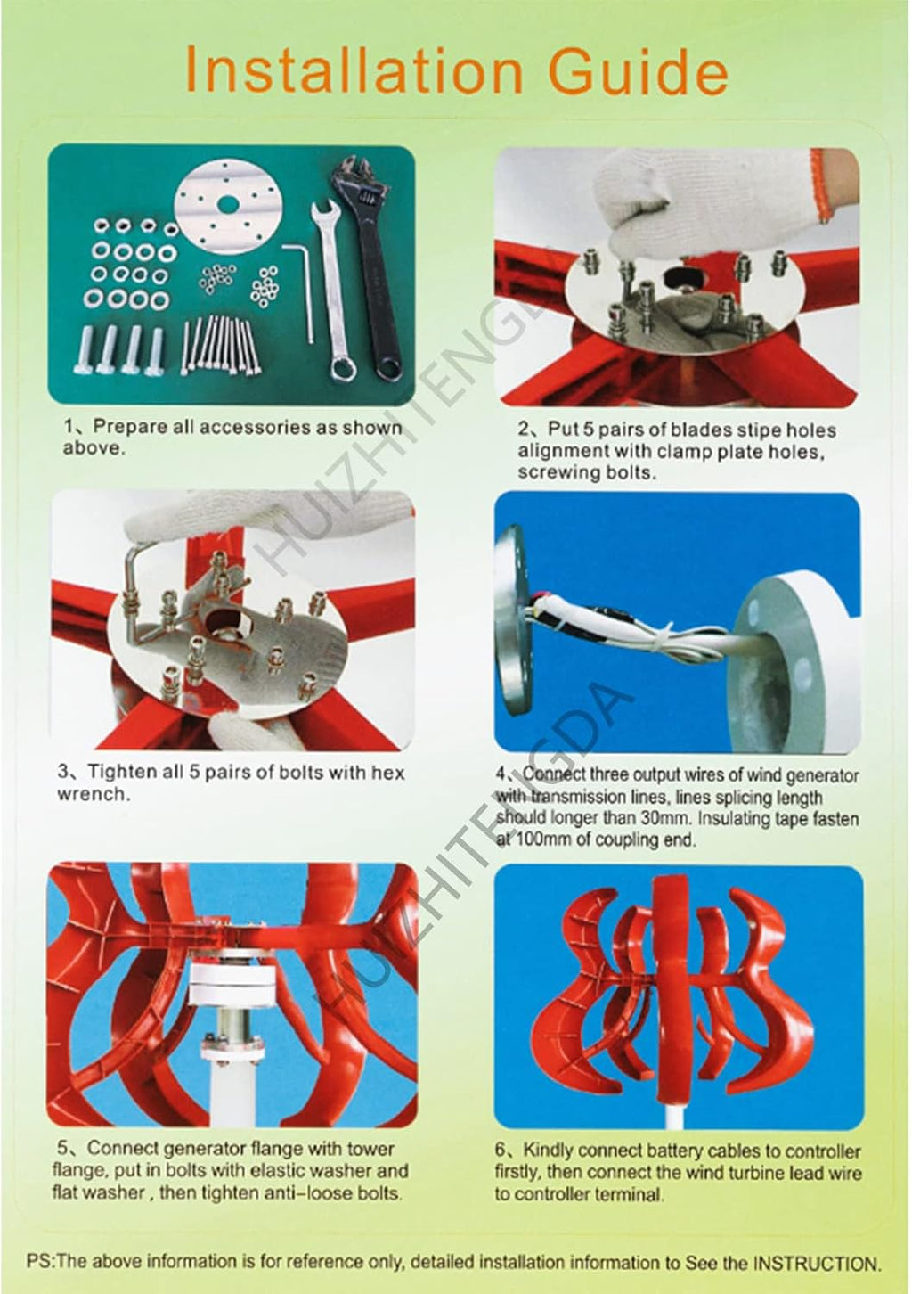 Vertical Wind Power Turbine Generator,3000W 12V 24V Red Lantern Wind Turbine Kit,with Charge Controller for Home, Camping & Boat Use