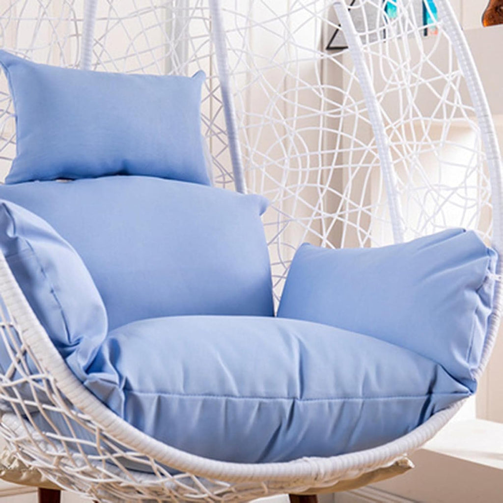 Thick Hanging Basket Chair Bench Cushion Pad，Egg Hammock Chair Swing Chair Seat Pad，Hanging Egg Chair Cushions，Soft Patio Hanging Chair Cushion Pad(Blue)