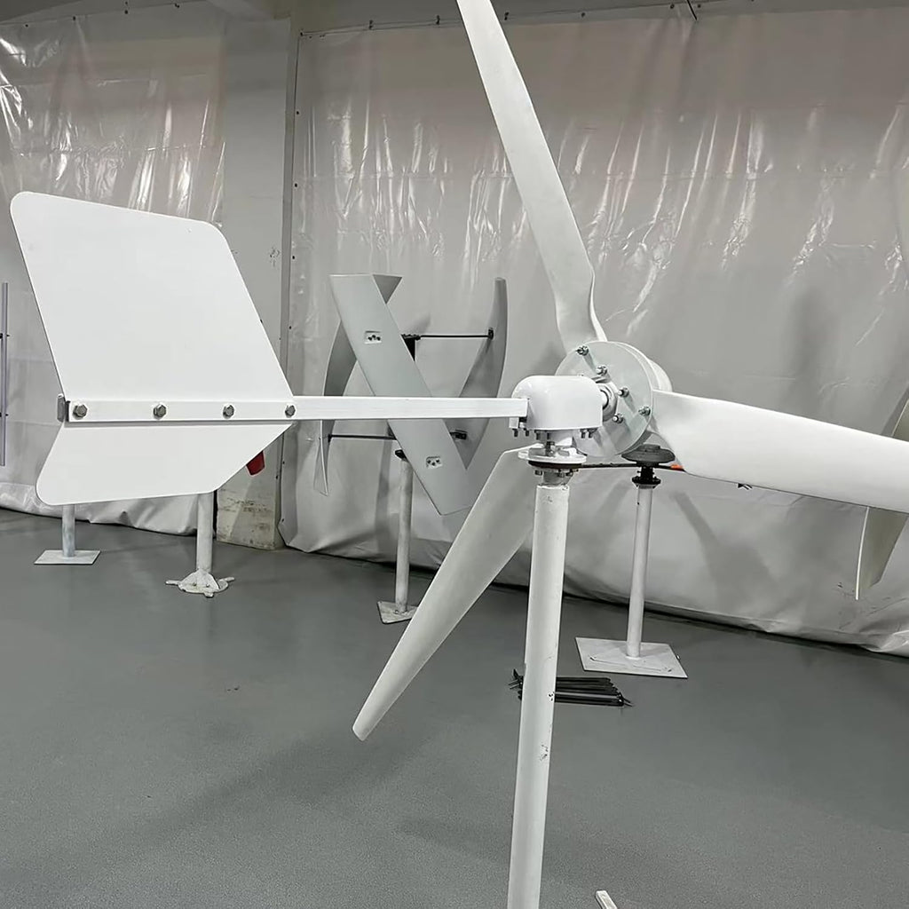 3000W 110V Horizontal Wind Turbine 1.4M Blades 3KW Wind Power Generator Kits Windmill Home Farm Marine Free Energy for Wind Solar Hybrid System (No Mast)