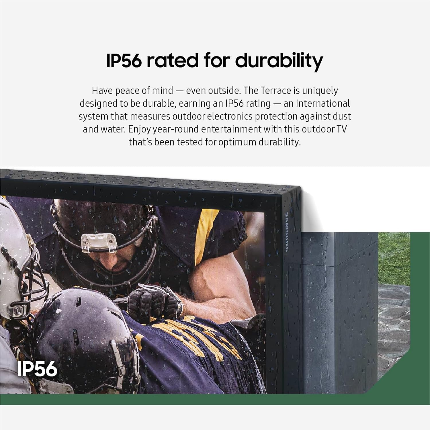 SAMSUNG 55-Inch Class Neo QLED 4K The Terrace Partial Sun, Quantum HDR+ (QN55LST7DAFXZA, 2024 Model) + SAMSUNG 55-Inch The Terrace Outdoor Smart TV Dust Cover with Protective Lining, VG-SDCC55G