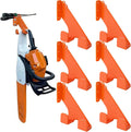 Chainsaw Hanger, 6 Pack Heavy Duty Chainsaw Holder Wall Mount, Garage Shop Organization and Storage Shed Organizer Weed Eater Hanger Backpack Blower Rack Yard Maintenance Must Haves