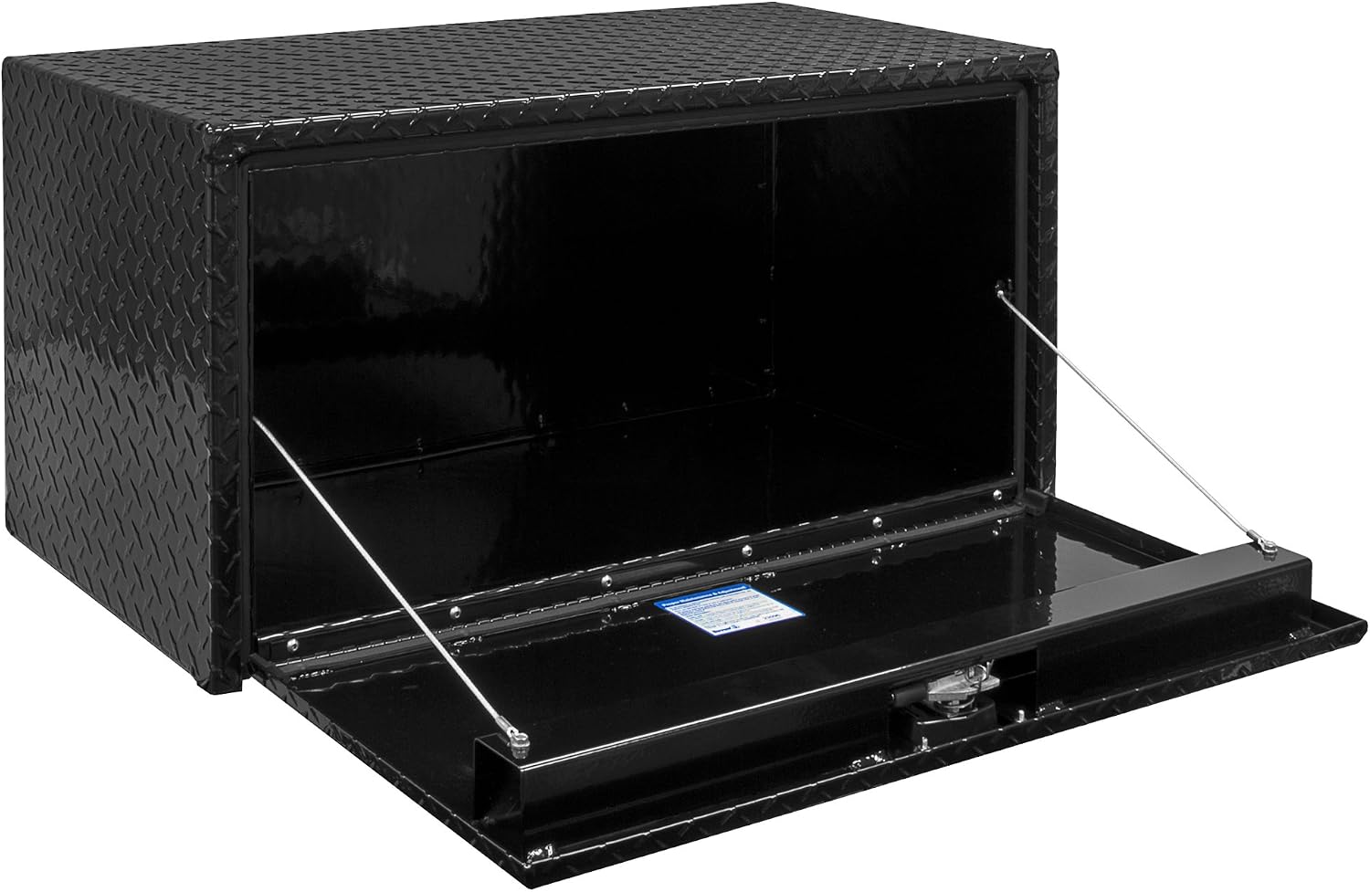 Buyers Products 1725100 Black Diamond Tread Aluminum Underbody Truck Tool Box, 18 x 18 x 24 Inch, Made In The USA, Truck Box For Storage & Organization, Durable Job Box for Truck