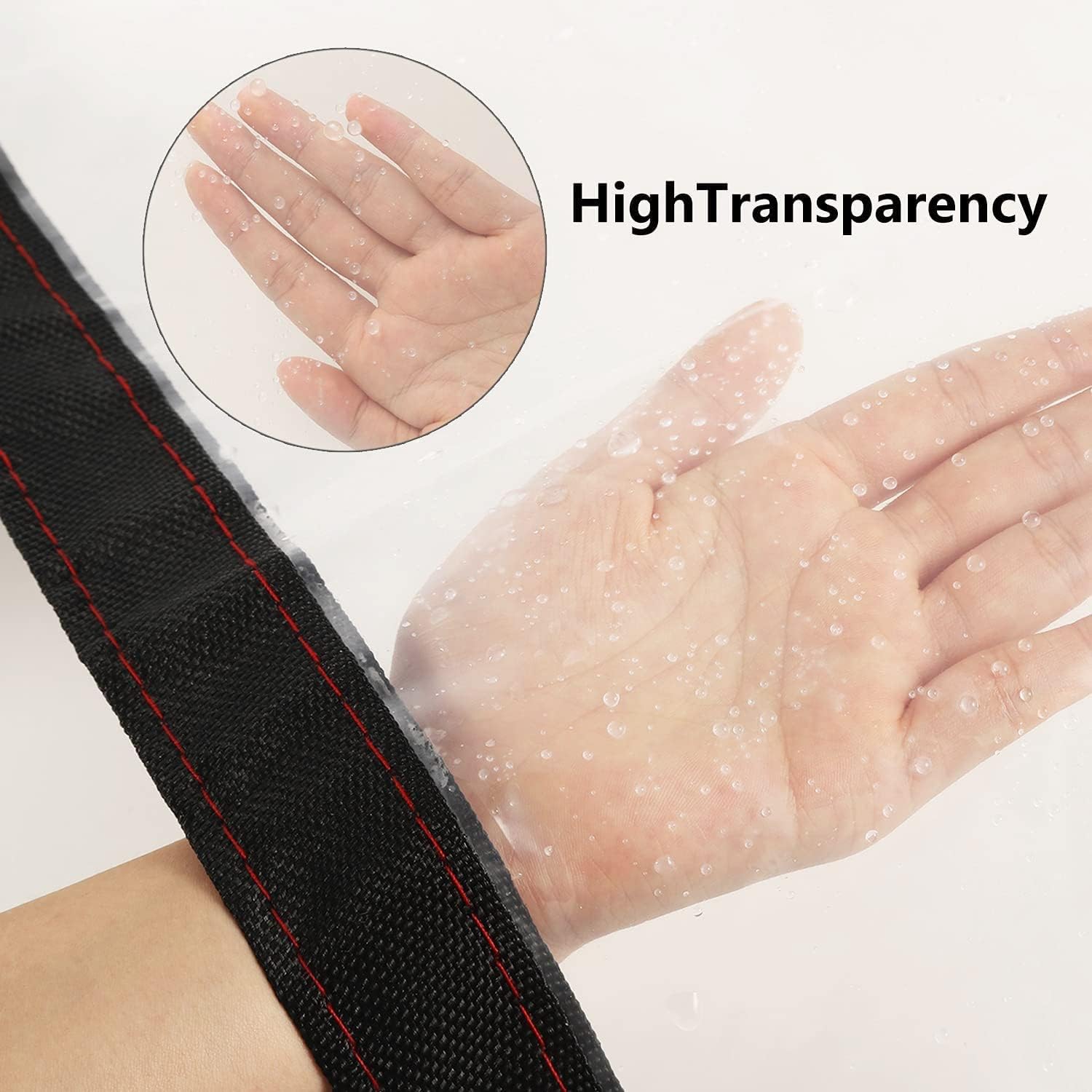 Outdoor Waterproof Curtains Clear Tarp Plastic Transparent Side Panels with Grommets for Porches, Pergola, Gazebo(12' x 20')