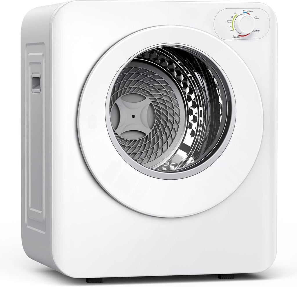 Euhomy Portable Clothes Dryer, 1.5 Cu.Ft. Portable Dryer, 850W Drying Machine with Front-Loading Stainless Steel Drum, 5 Functions, Suitable for Apartments, Dorms, RVs, Small Spaces