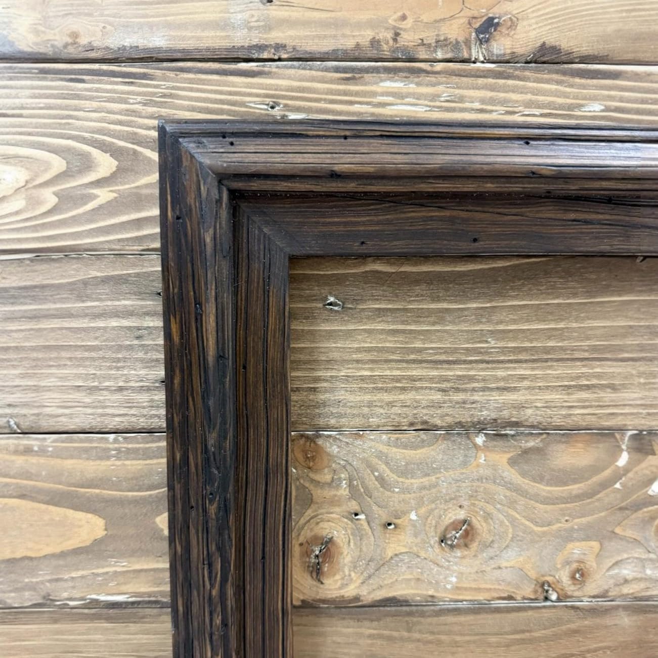 32,43,50,& 55 Inch Handcrafted TV frame for Samsung The Frame TV, Rustic Dark Wood Stain (not for use with other tv models) (50 INCH)