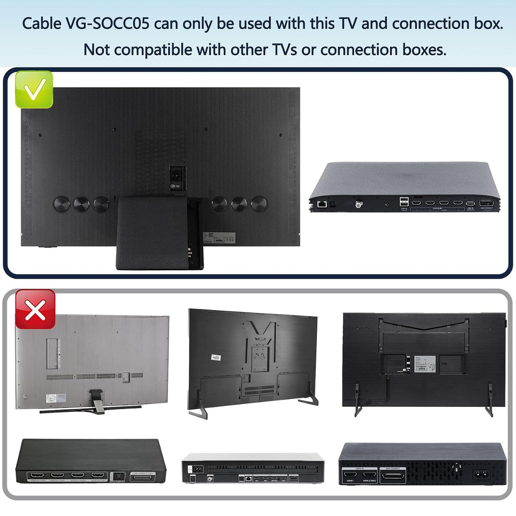 S95D/ S95F One Connect Cable 5 m/16.4ft Compatible with Samsung OLED TV S95D S95F Series (2024 Model QN55S95DAF QN65S95DAF QN77S95DAF,2025 Model QN55S95FAF QN65S95FAF QN77S95FAF QN83S95FAE),VG-SOCC05