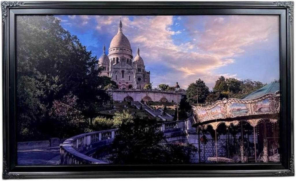 32, 43, 50 & 55 Inch Handmade wood ornate TV Frame for Samsung The Frame TV. SATIN BLACK (not for use with other models) (50 INCH)