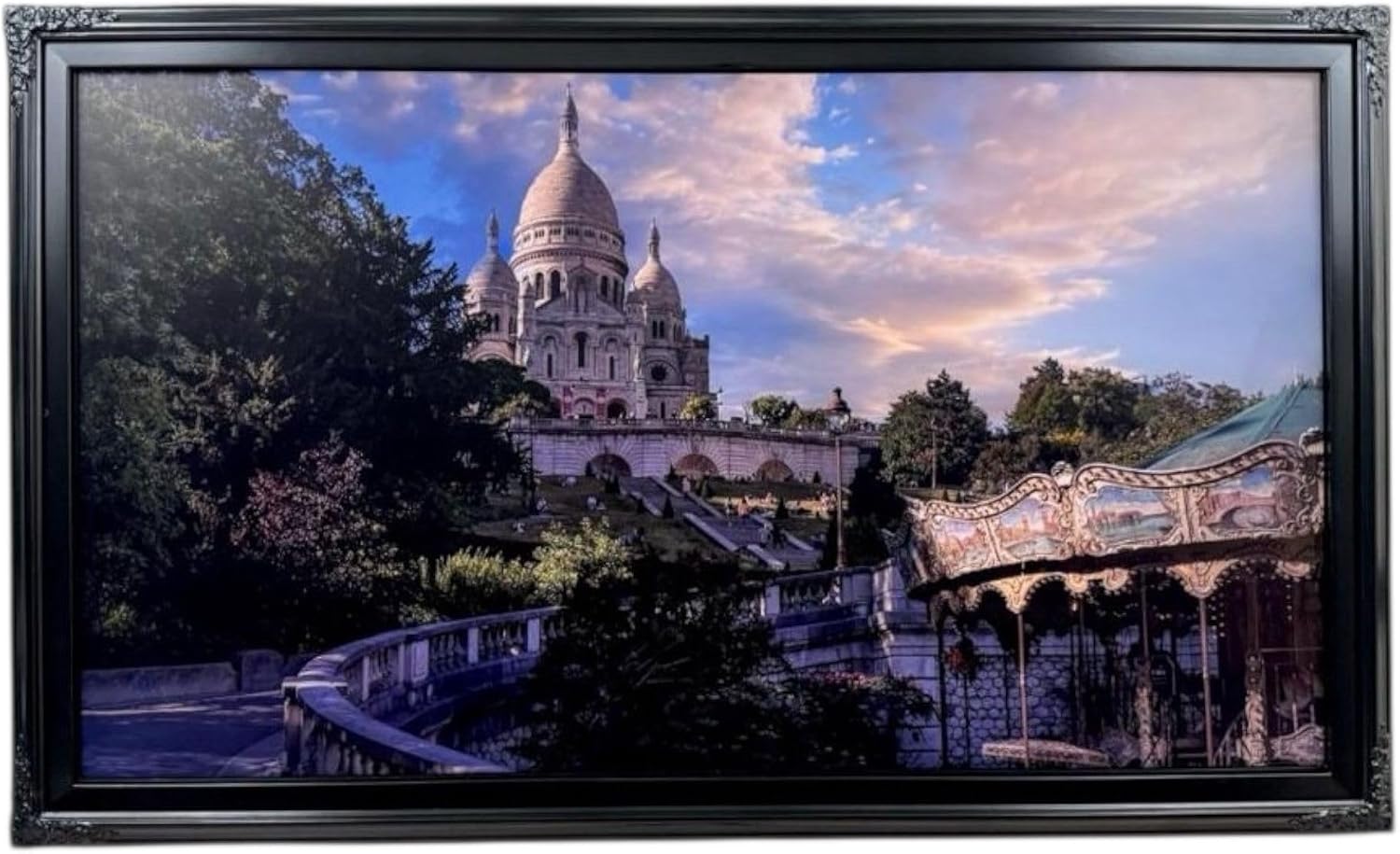 32, 43, 50 & 55 Inch Handmade wood ornate TV Frame for Samsung The Frame TV. SATIN BLACK (not for use with other models) (50 INCH)