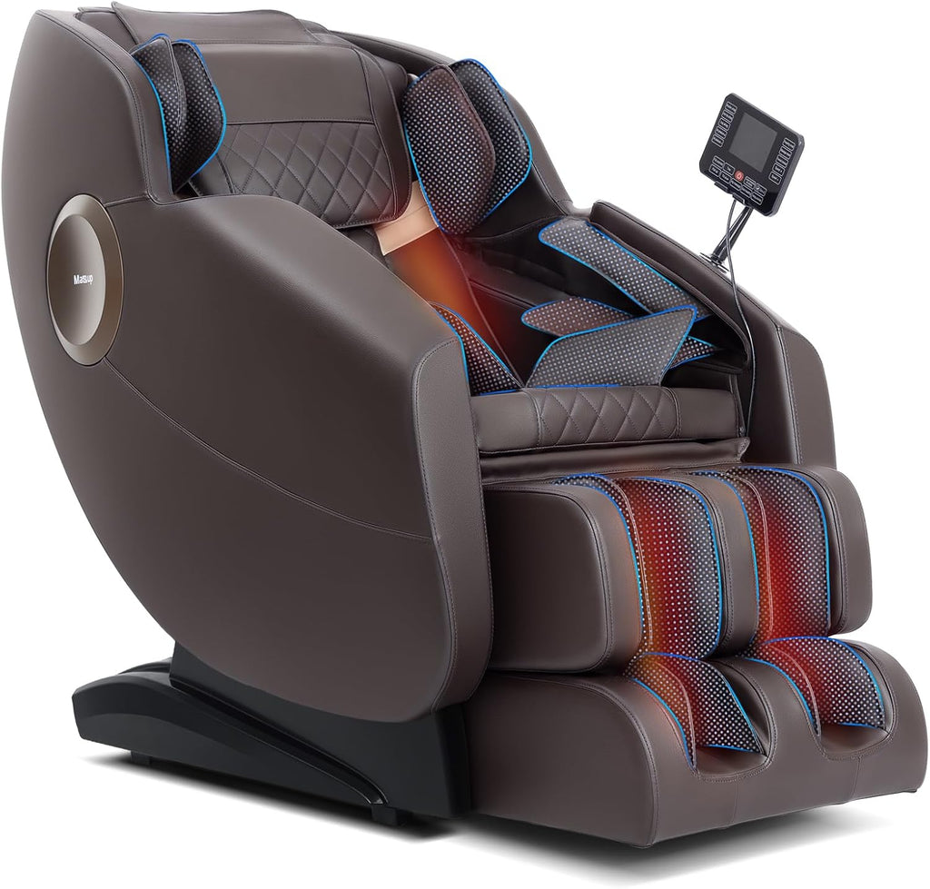 Massage Chair, Zero Gravity Full Body Massage Chair, Shiatsu Recliner with 14 Massage Points, Lumbar & Calf Heating, 20 Auto Modes, Spacious Massage Area, Bluetooth Speaker, Touch Screen Controller