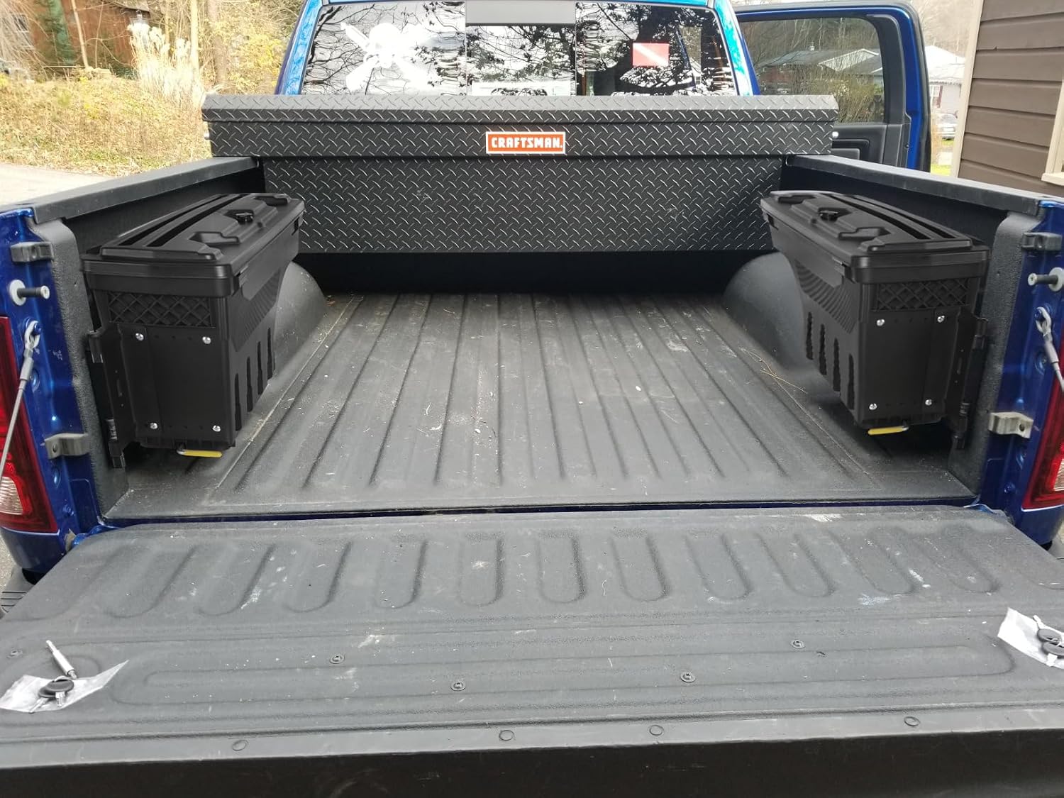 POETRYXIAO Lockable Truck Bed Storage Box with Password Padlock for 2019-2023 Dodge Ram 1500 2500 (No Fit 1500 Classic Model),Waterproof ABS Wheel Well Tool Box 6.6 Gal/25 L (Drivers Side)