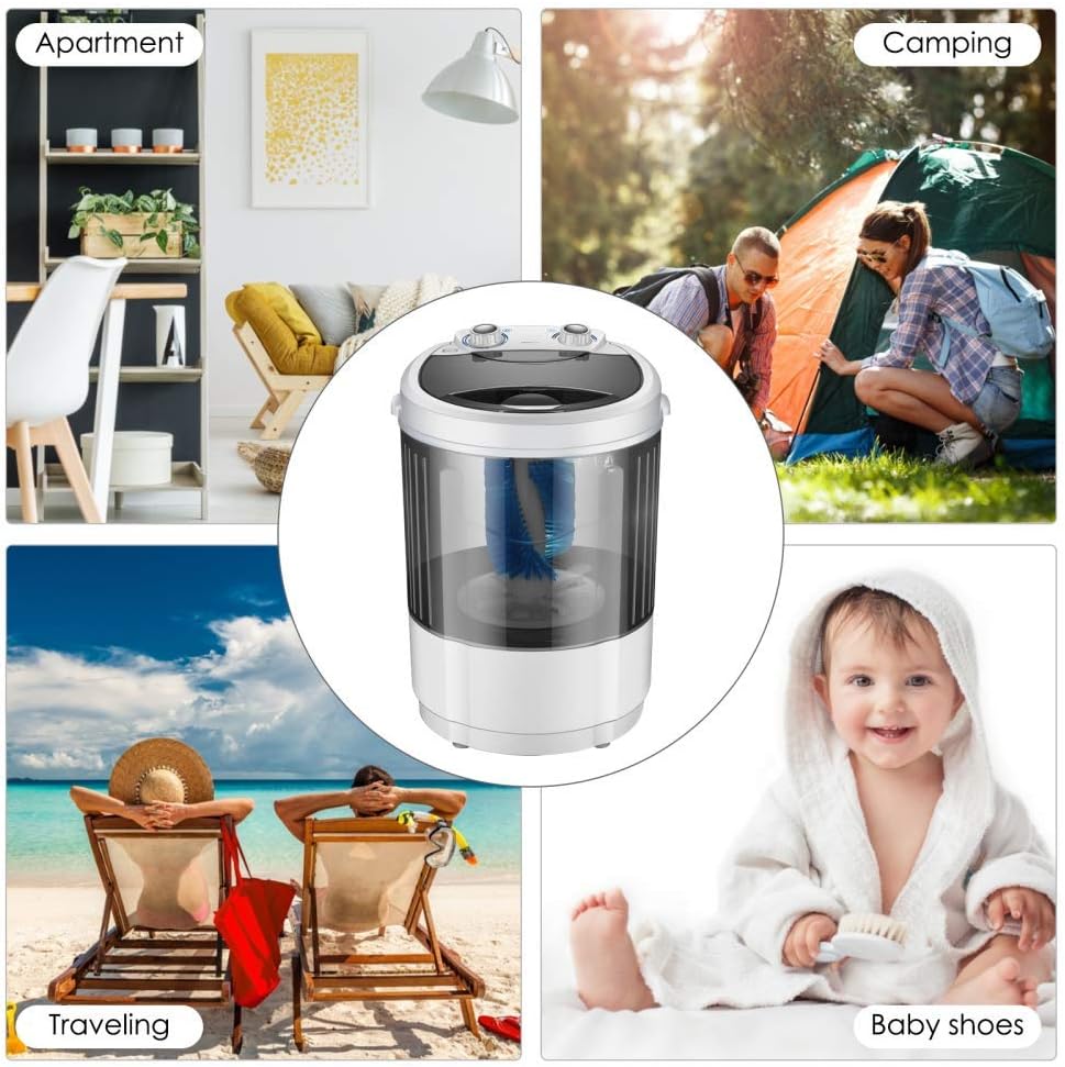 Portable Shoes Washing Machine Mini Portable Washing Machine Smart Lazy Automatic Shoes Washer Suitable for Apartments Camping Dorms Business Trip College Rooms