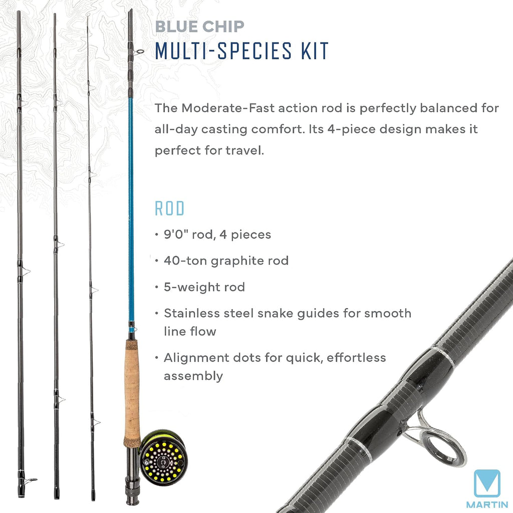 Martin Fly Reel and Fishing Rod Combo Kit
