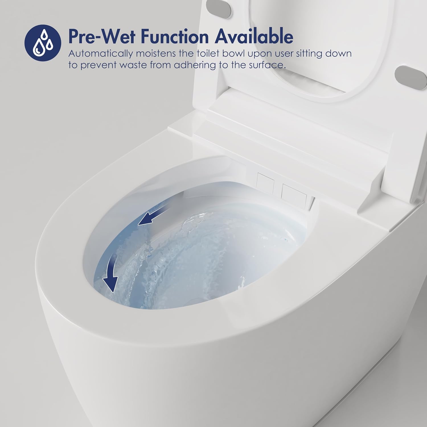 Smart Toilet, Eridanus One Piece Bidet Toilet for Bathrooms, Foot-Sensor, Off-Seat Auto Flush, Adjustable Warm Water Sprayer, Air Dryer, Elongated Heated Seat, Power-Assisted Flush