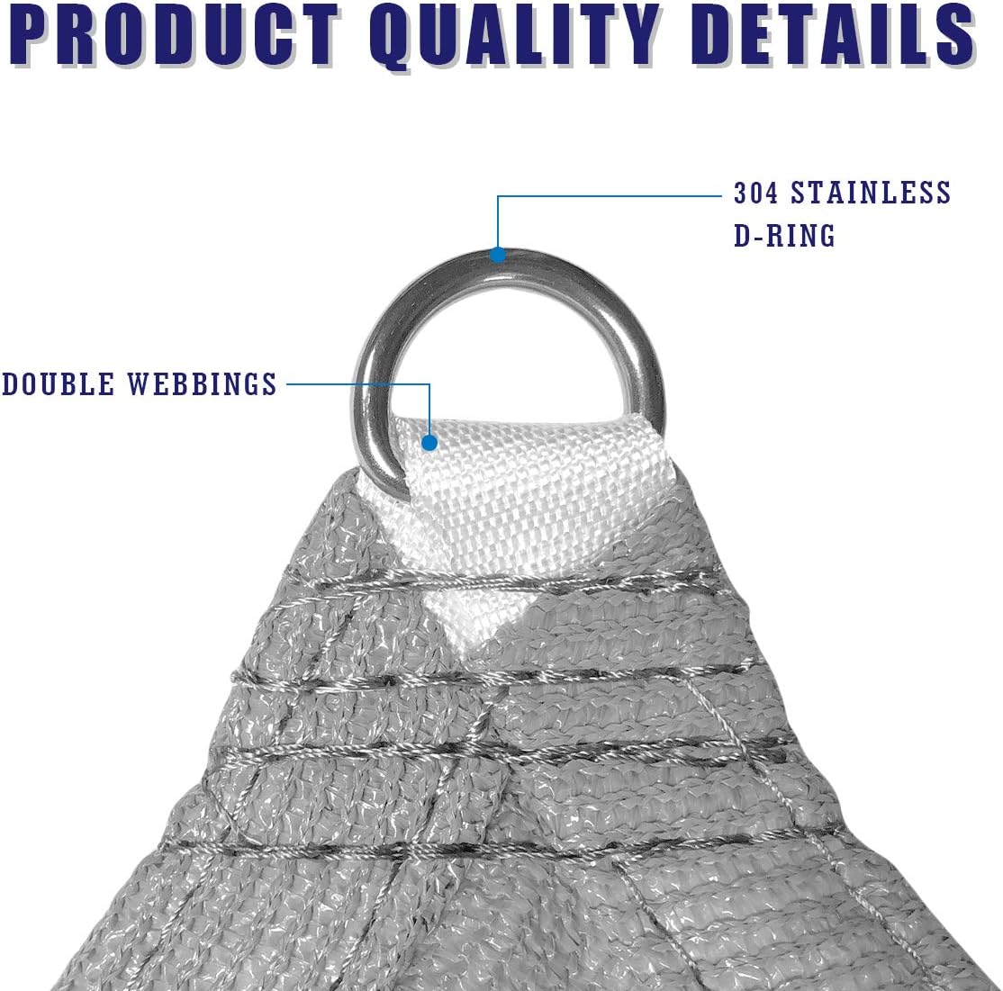 20' x 12' Grey Sun Shade Panel Privacy Screen, 95% UV Blockage Awning Shelter Fabric Cloth Screen for Pergola, Gazebo, Window, Patio - Heavy Duty Commercial Grade (Custom Size - Made in USA)
