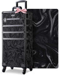 BYOOTIQUE Rolling Makeup Train Case on Wheels 4in1 Cosmetology Profesional Travel Cosmetic Bag Lockable Organizer Box for Hairstylist Artist Nail Beauty Salon Barber,CoyoteButtes Shadows