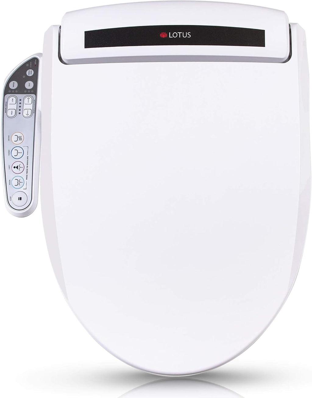 Lotus Bidet Seat ATS-800 Elongated, Heated Seat, Temperature Controlled Wash, Warm Air Dryer, Easy DIY Installation, Made in Korea