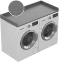 No-Installation HDPE Washer Dryer Countertop, Washer and Dryer Topper Covers for The Top, Laundry Countertop Laundry Room Organization No Water Leakage Grey