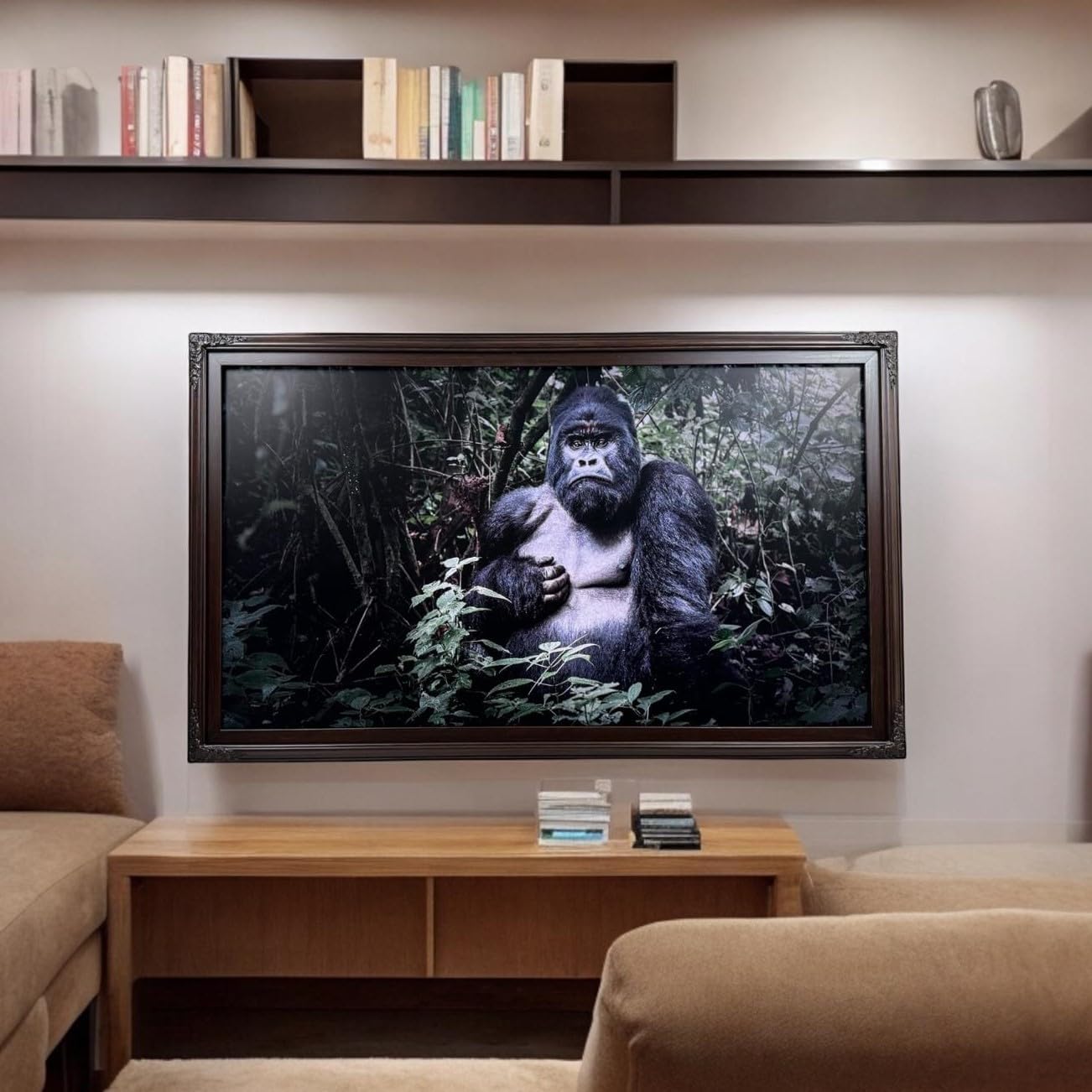 32, 43, 50 & 55 Inch Handmade wood ornate TV Frame for Samsung The Frame TV. Dark Walnut Finish (not for use with other models) (55 INCH)