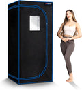 TopMaster Foldable Sauna Infrared, Portable Sauna for Home, Sauna Tent Sauna Box, Indoor Portable Sauna, Zip Up Sauna Room with 1300W Power, Max 140°F Sauna, Black