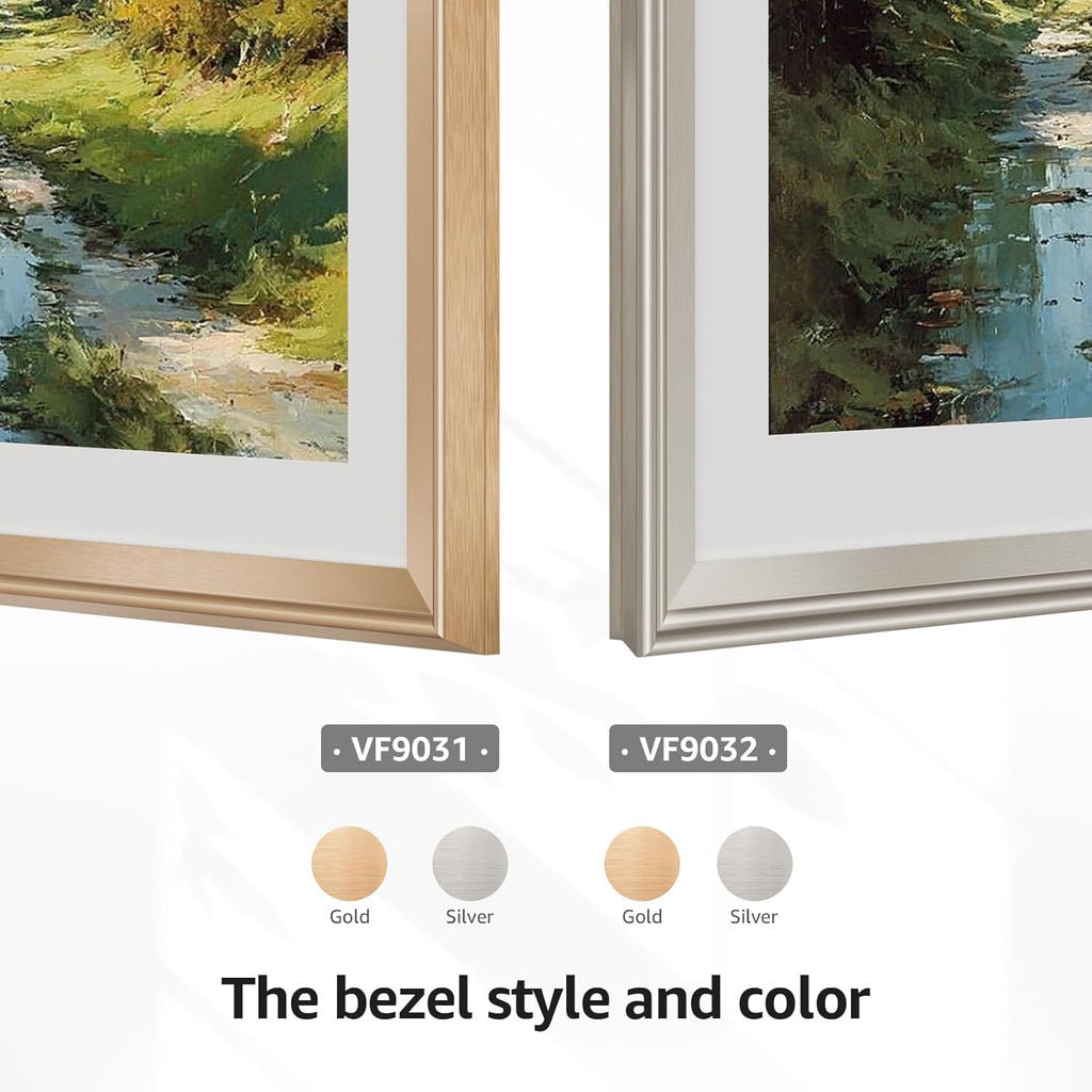TV Frames 55' Deco Alloy Bezel Only for Samsung The Frame TVs, Modern & Minimalist Styles from TV to Art, Interchangeable Bezels for Home Decor, Easy Installation (Fits 2021-2025 Frame TVs)