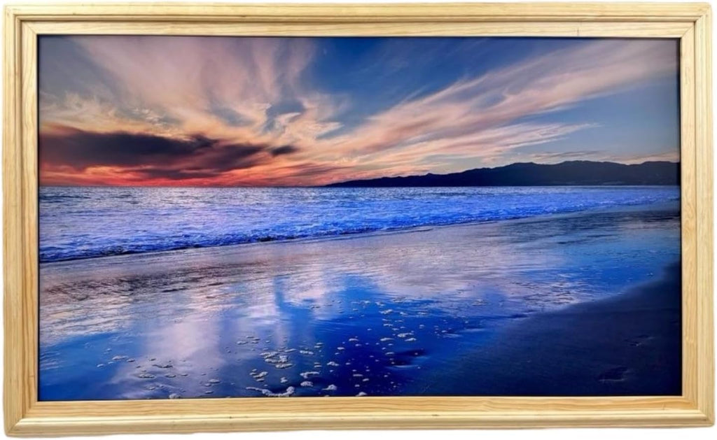 32, 43, 50 & 55 Inch Handmade wood ornate TV Frame for Samsung The Frame TV, Natural wood finish (not for use with other models) (55 INCH)