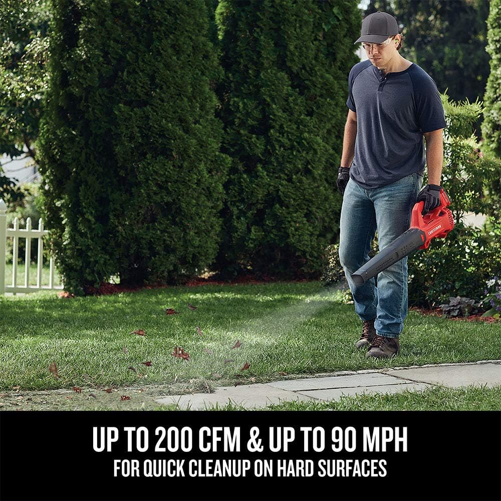 CRAFTSMAN V20 WEEDWACKER String Trimmer & Blower Combo Kit, (2) 1.5 Ah Batteries and Charger Included, 200 CFM/90 MPH Blower (CMCK279C2)