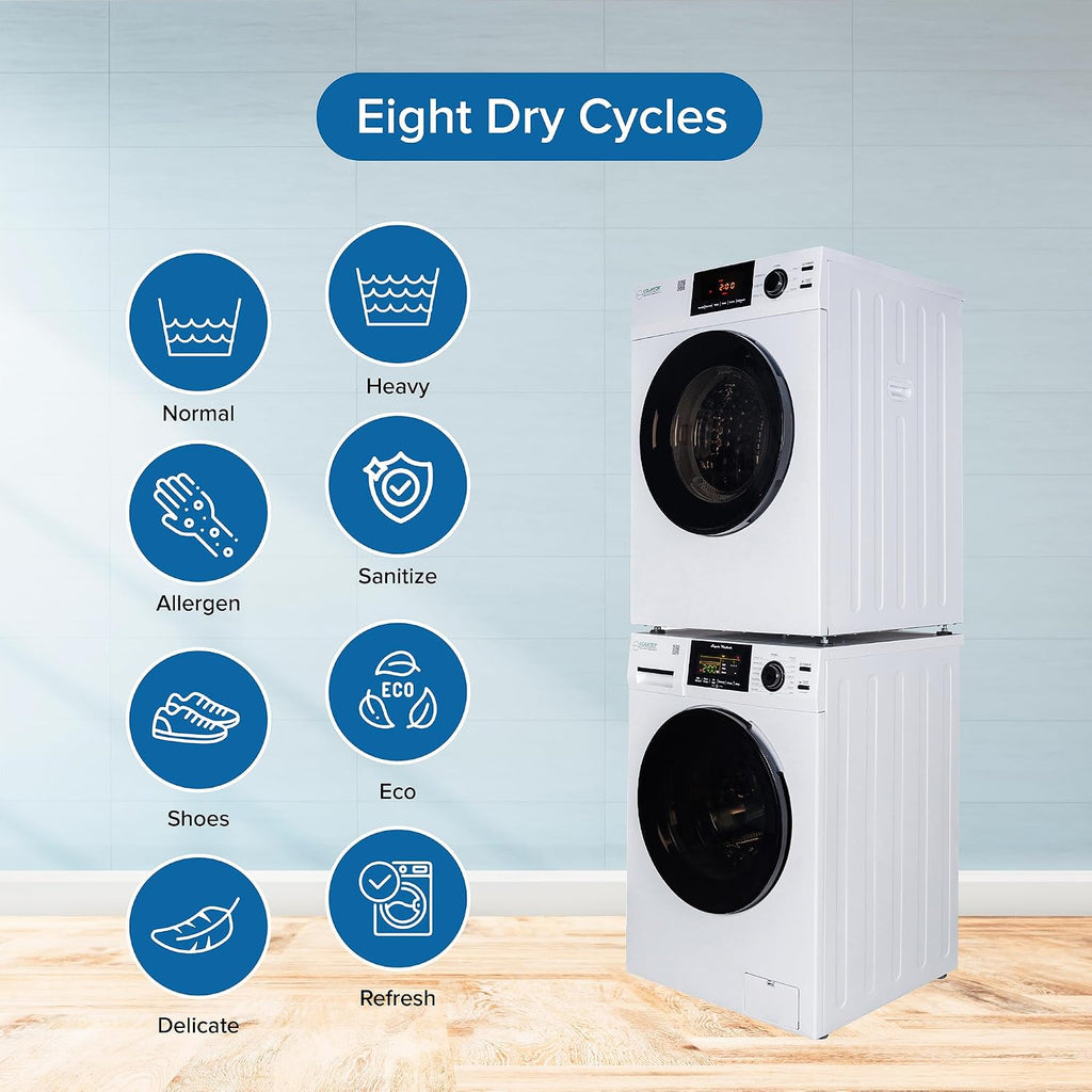 Equator DELUXE Matching LAUNDRY SET Washer 1.9 cu.ft 110V +Vented Dryer 4 cu.ft 220V (Side by Side)
