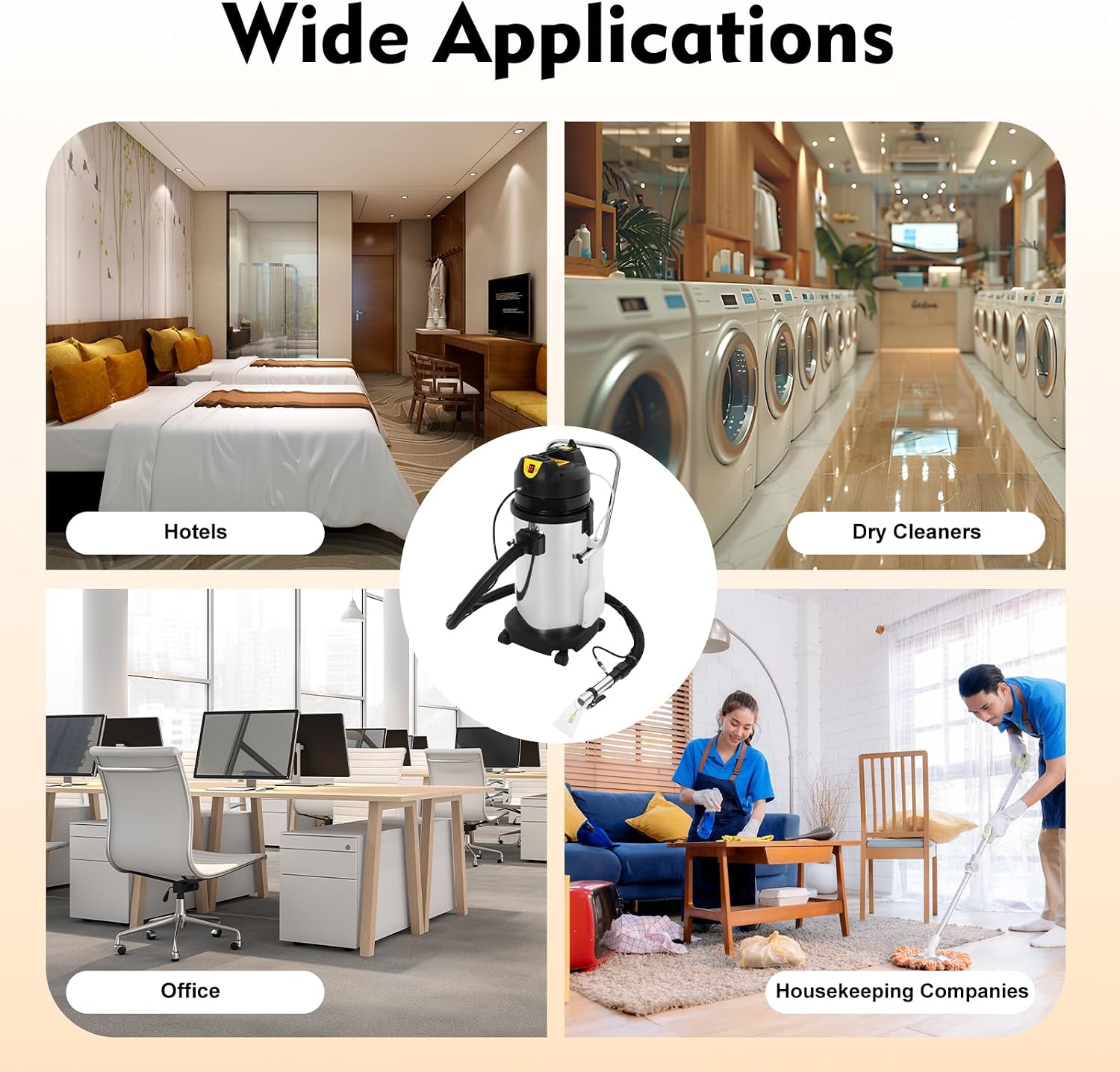 40L Commercial Carpet Cleaning Machine, 3 in 1 Carpet Spraying Floor Brush Cleaner Extractor Vacuum Washing Machine, 1000W Portable Sofa Curtains Cleaner (2 Packages)