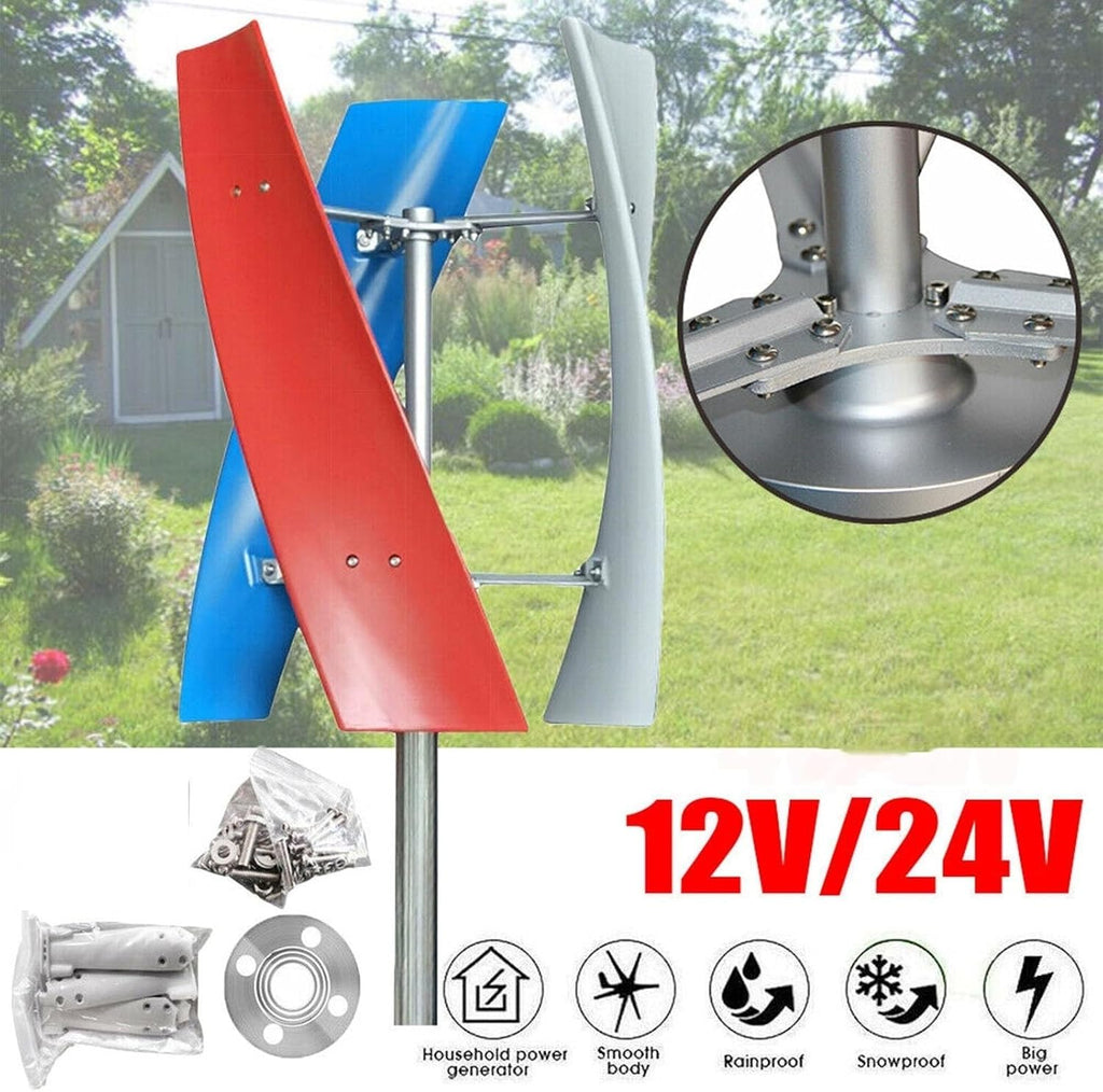 3000W Wind Solar Hybrid Power Generation System With 200W Solar Panel, 12V/24V/48V Vertical Axis Wind Turbine Generator Kit And Intelligent Controller(48V)