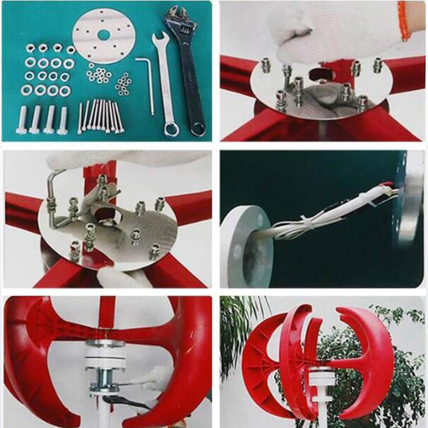 Efficient 12V 24V 48V Vertical Wind Turbine Generator+3000W Permanent Magnet Lantern Vertical Wind Turbine Kit with Controller for Home