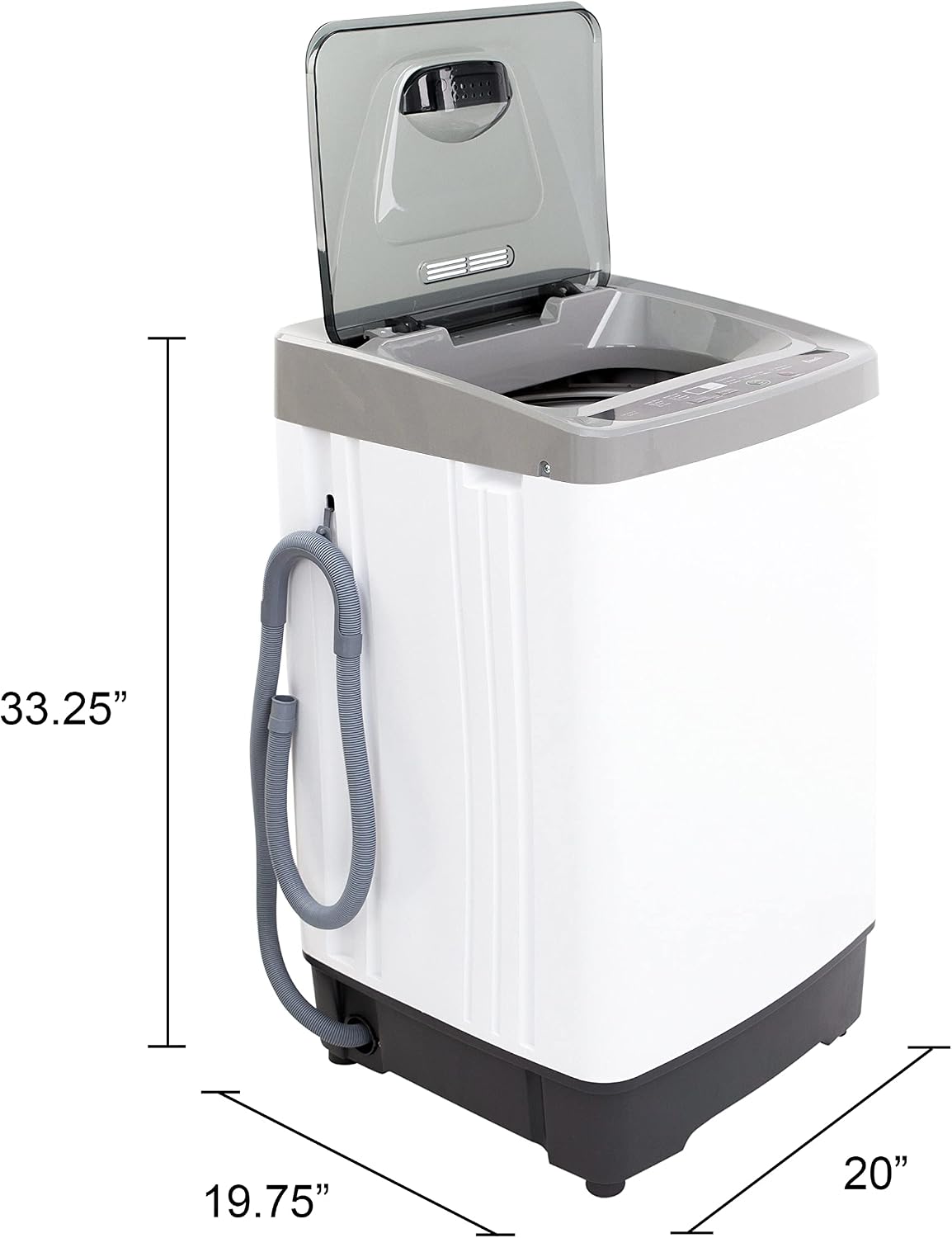 Avanti Portable Compact Washing Machine for Clothes/Laundry, 1.38 Cu. Ft. Capacity, Standard Sink/Faucet Attachment for Apartment, Dorm, RV, 1.38-Cu.Ft., White