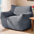 Giant Bean Bag Chair for Adults, Oversized Memory Foam Bean Bag Sofa with Armrests, Large Comfy Fluffy Single Lounges Mini Couch for Living Room, Bedroom & Dorm(Gray)